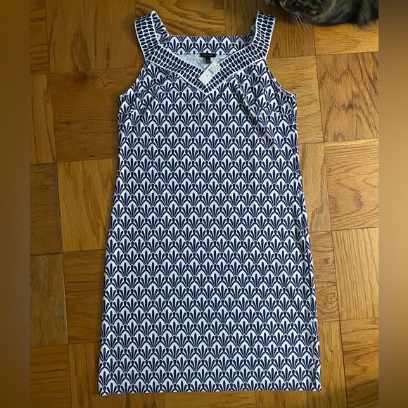 Talbots navy and white tank dress, size M, NWT - Picture 1 of 3